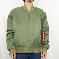 画像2: 民間品 ALPHA INDUSTRIES "MA-1 TYPE" フライトジャケット 2XL (2)