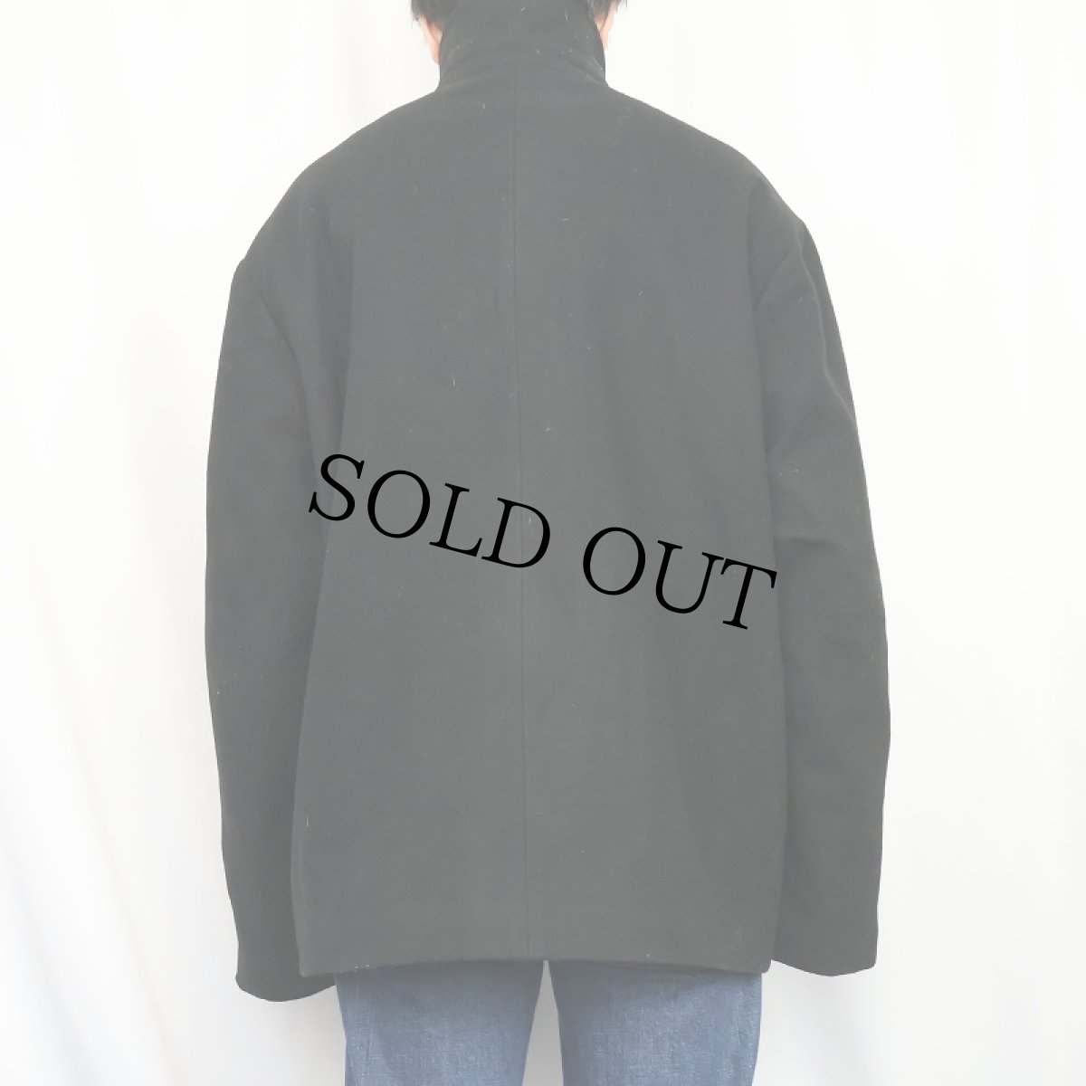 画像3: 90's GAP キルティングライナー メルトンウールジャケット BLACK L (3)