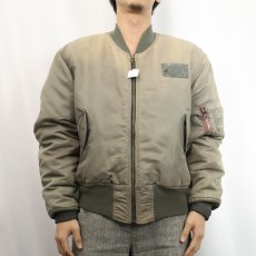 画像2: 80's〜 CORNITH "Sunfaded" MA-1 TYPE フライトジャケット L (2)