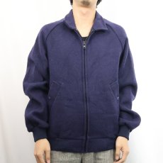 画像2: 80's〜 NORWELLAN BLUEY JUNIOR ウールジップジャケット NAVY (2)