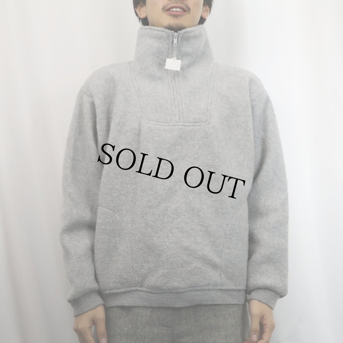 画像2: 80's〜 Malden USA製 "polarfleece" ハイネック ハーフジップフリースジャケット M (2)
