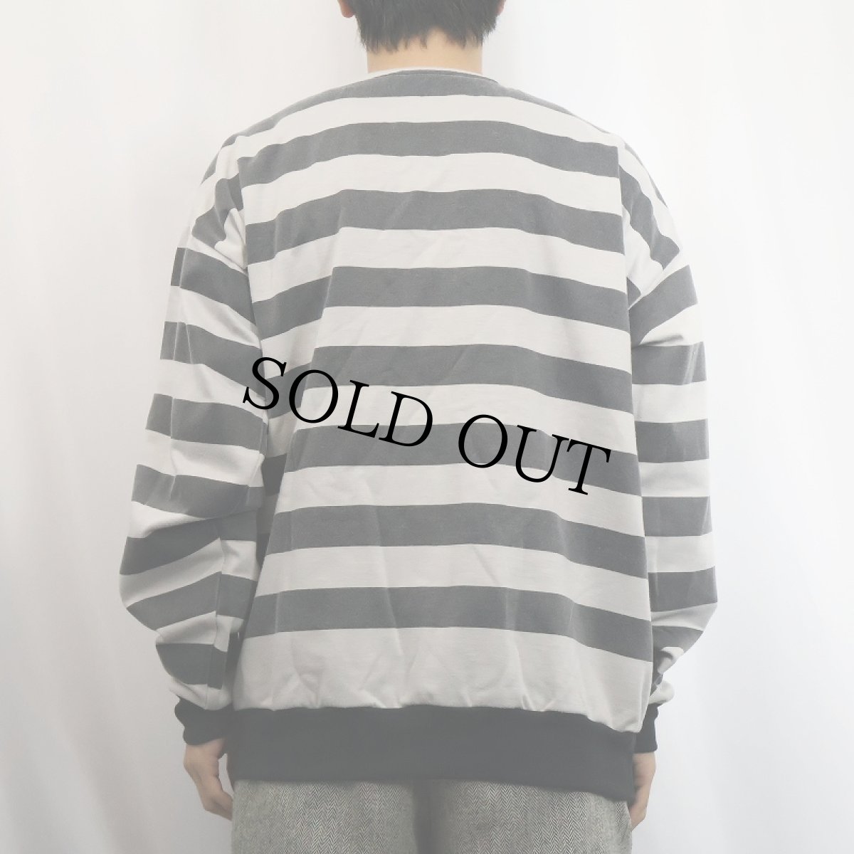 画像3: ボーダー柄 ヘンリーネックスウェット (3)