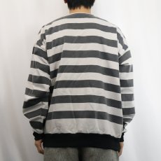 画像3: ボーダー柄 ヘンリーネックスウェット (3)