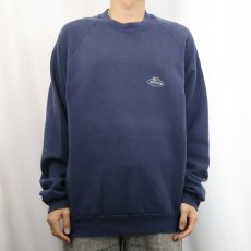 画像2: 90's FRUIT OF THE LOOM ロゴプリント ラグランスウェット NAVY XL (2)
