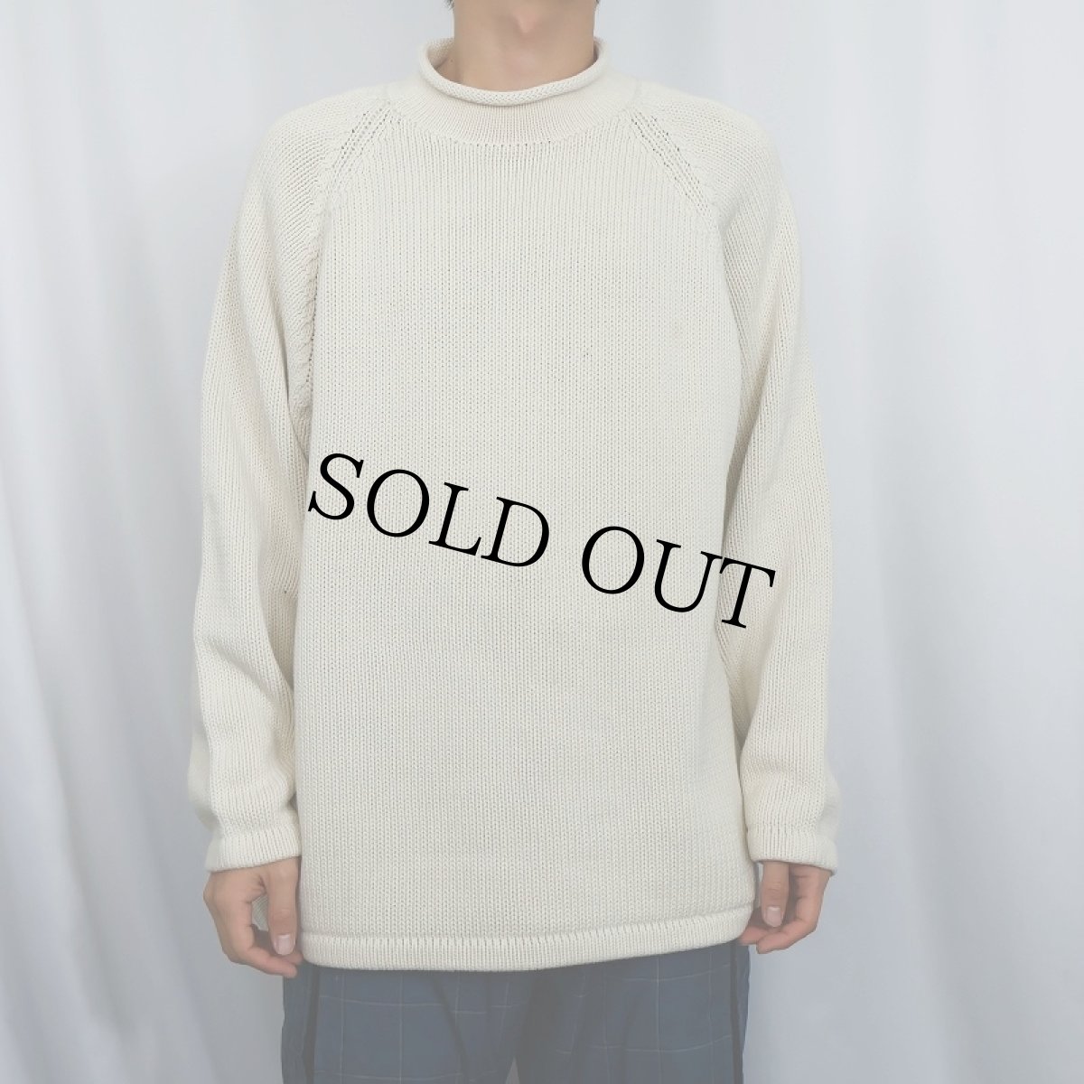 画像2: J.CREW ロールネック コットンニットセーター L (2)