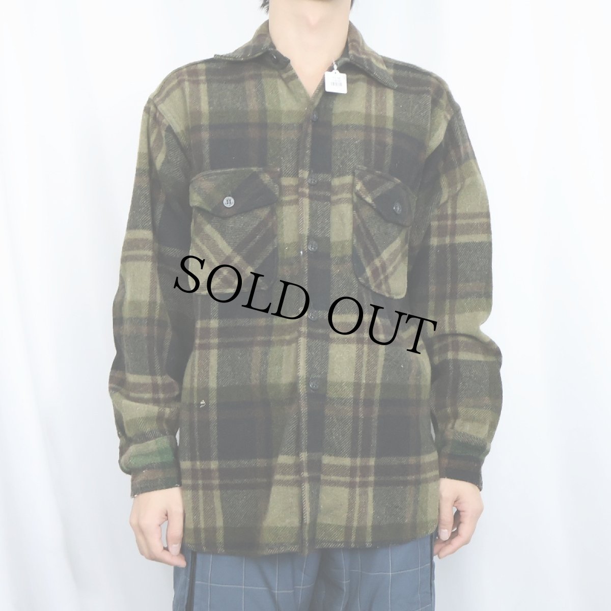 画像2: 50's FIVE BROTHER チェック柄 CPOシャツジャケット (2)