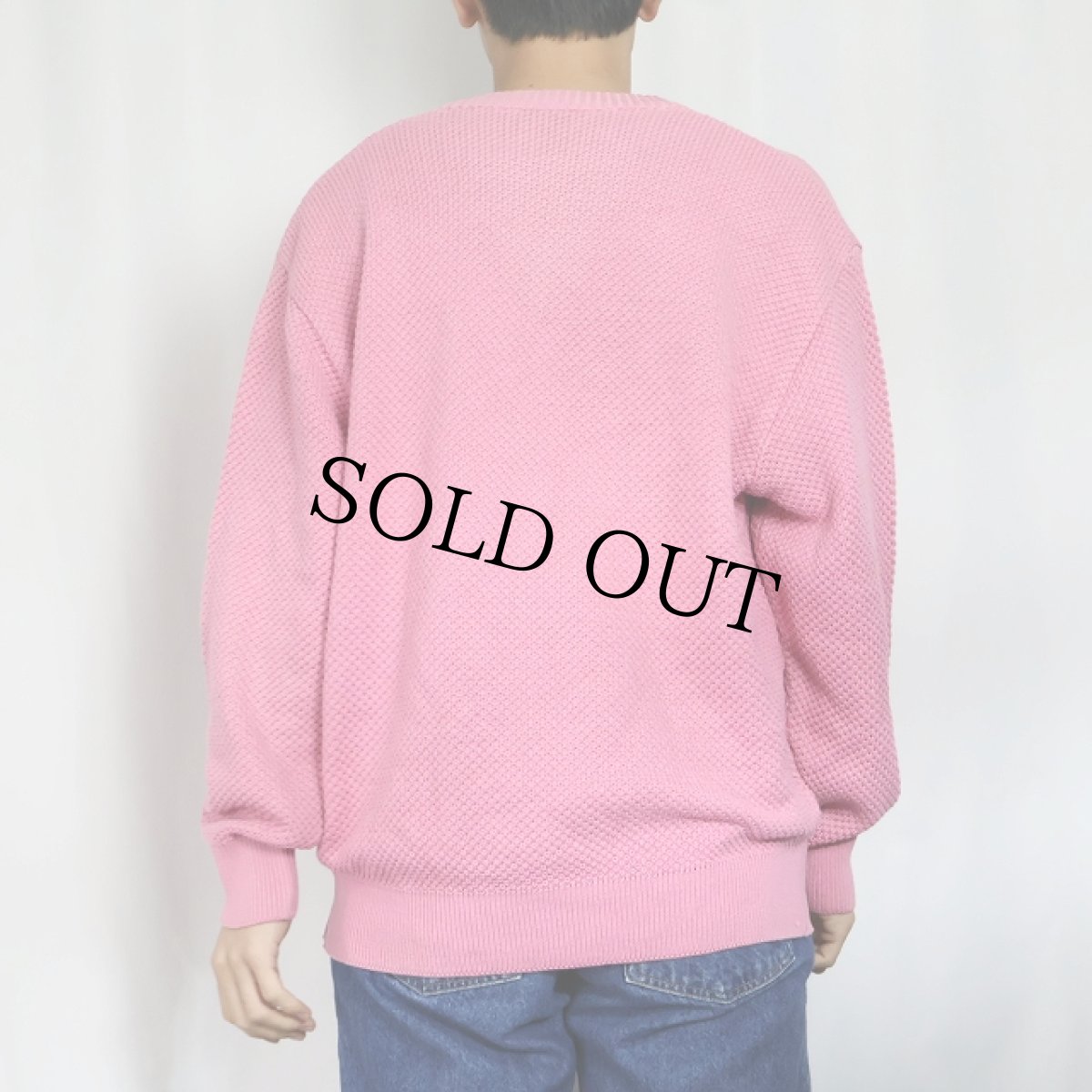 画像3: 70〜80's CHEMISE LACOSTE SPAIN製 Vネック コットンニットセーター L (3)