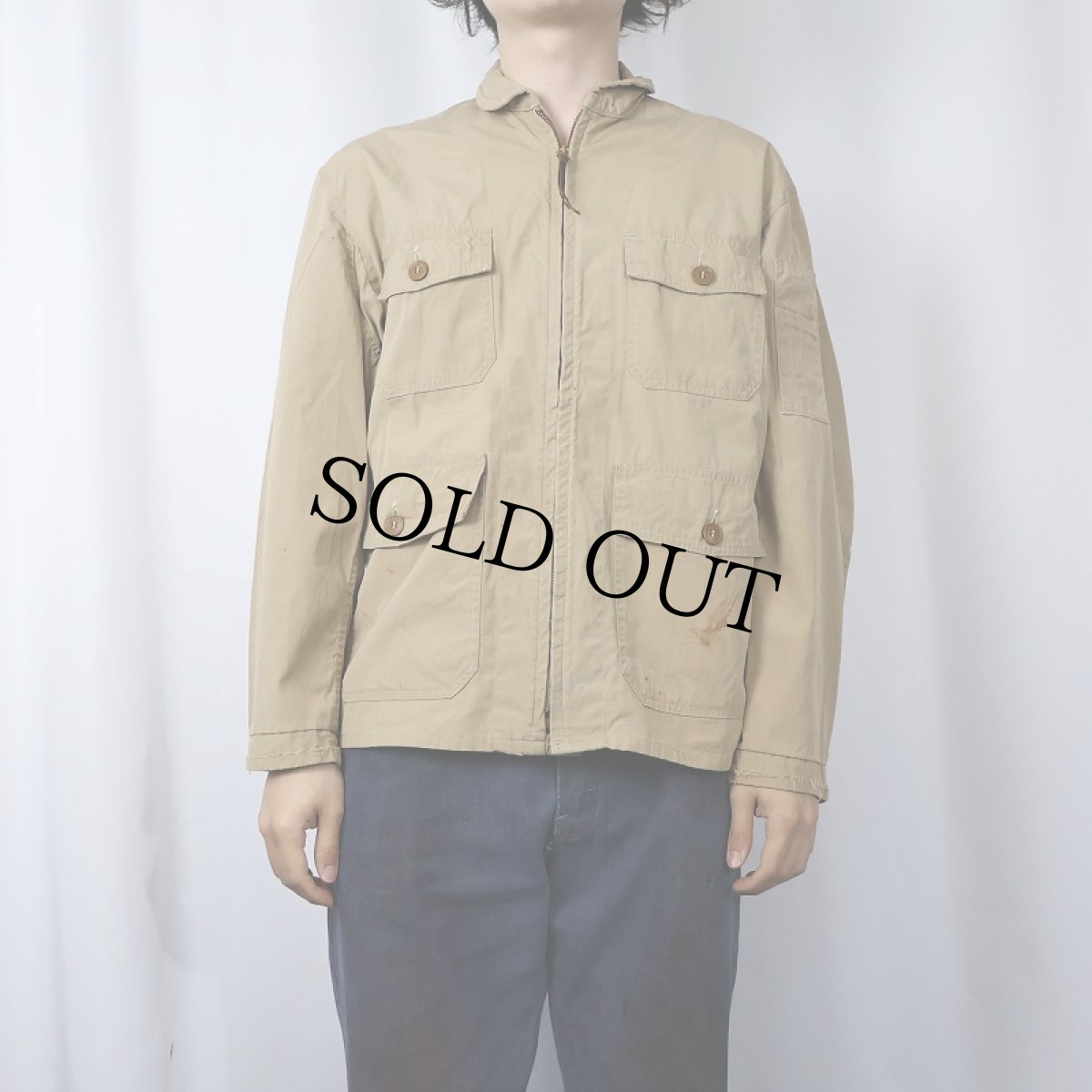 画像2: 40's U.S.NAVY AN-J-2 サマーフライトジャケット SIZE40 (2)