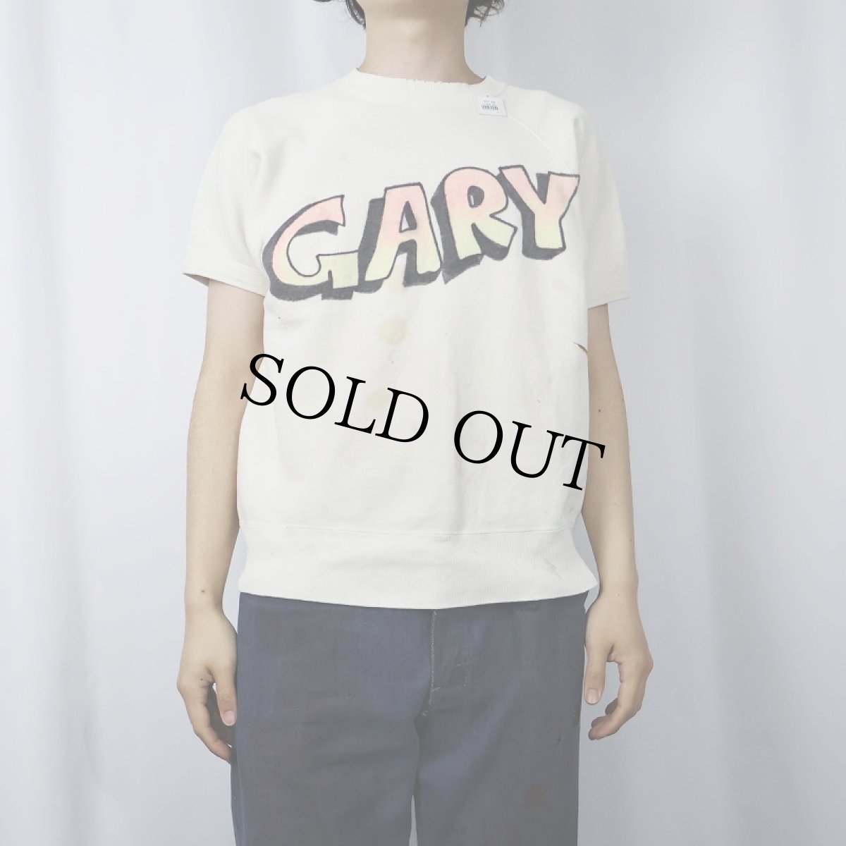 画像3: 60's USA製 "PIONEER MUSTANG CLUB" エアブラシ 半袖スウェット L (3)