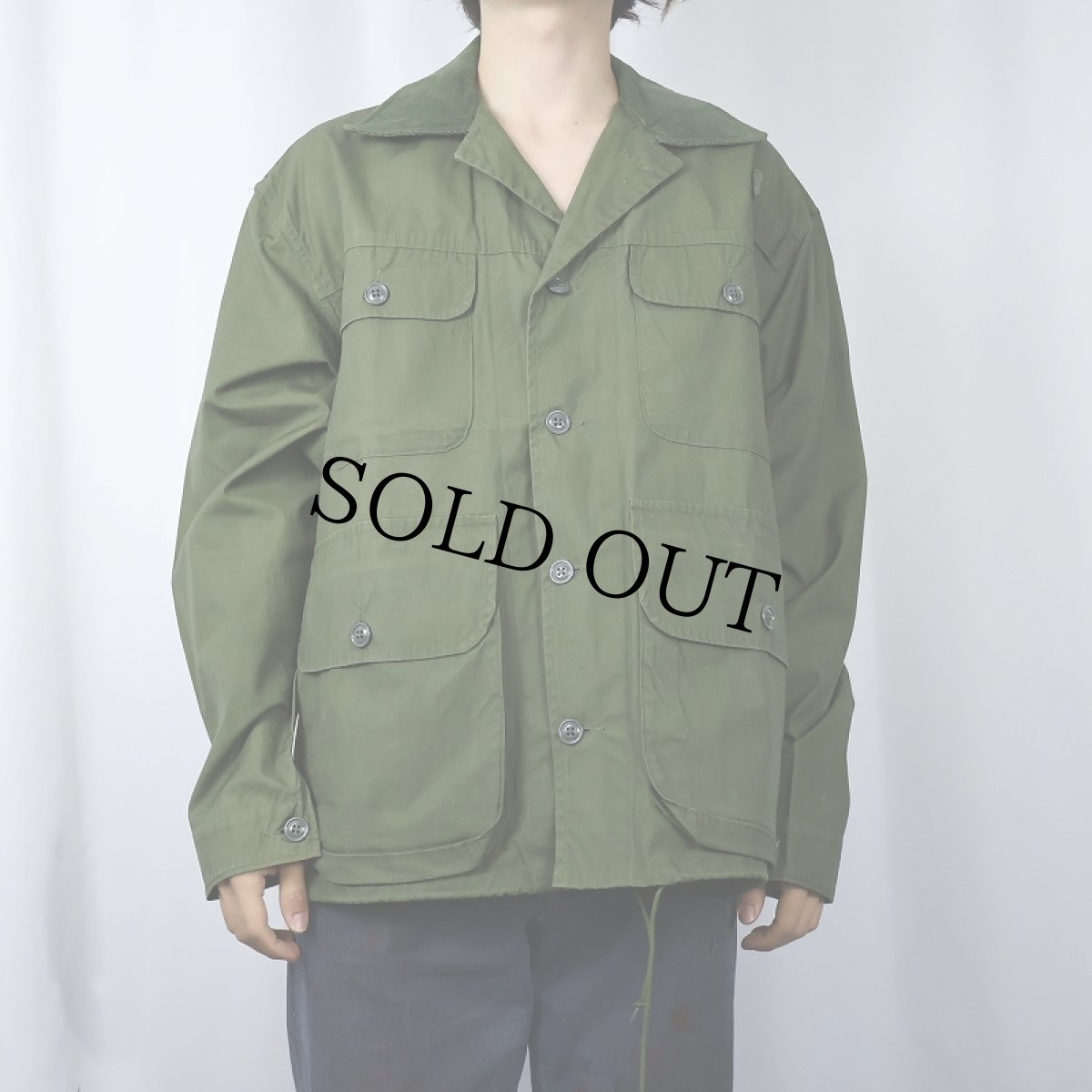 画像2: 50〜60's L.L.Bean 筆記体タグ "ポプリン" ワーデンジャケット SIZE44 (2)