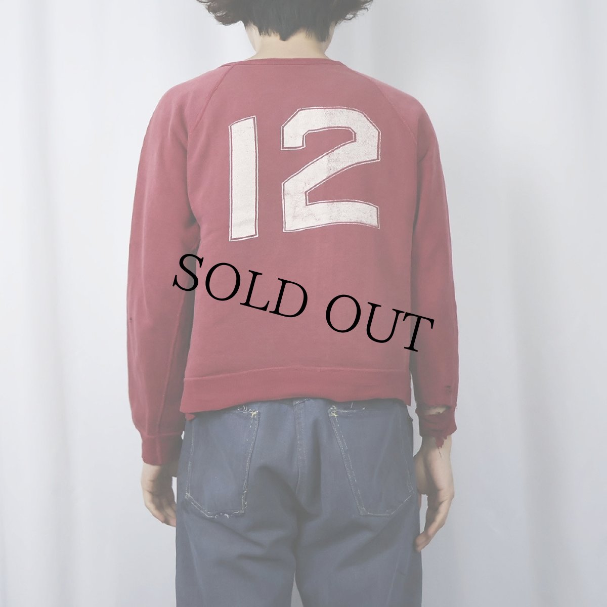 画像4: 60〜70's SNOOPY "HAPPINESS IS HOCKEY" キャラクタープリントラグランスウェット (4)