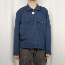 画像2: 70〜80's キルティングライナー ワークジャケット NAVY XL LONG (2)