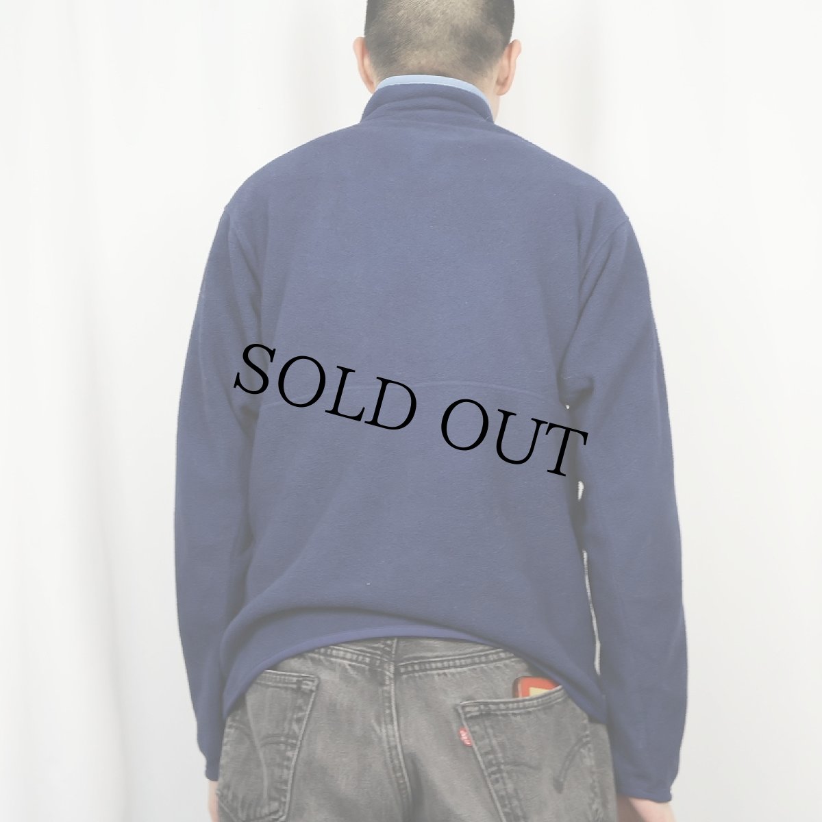 画像3: 2000's Patagonia ハーフジップフリースジャケット NAVY M (3)