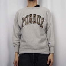 画像2: 80's Champion REVERSE WEAVE トリコタグ USA製 "PURDUE" プリントスウェット M (2)