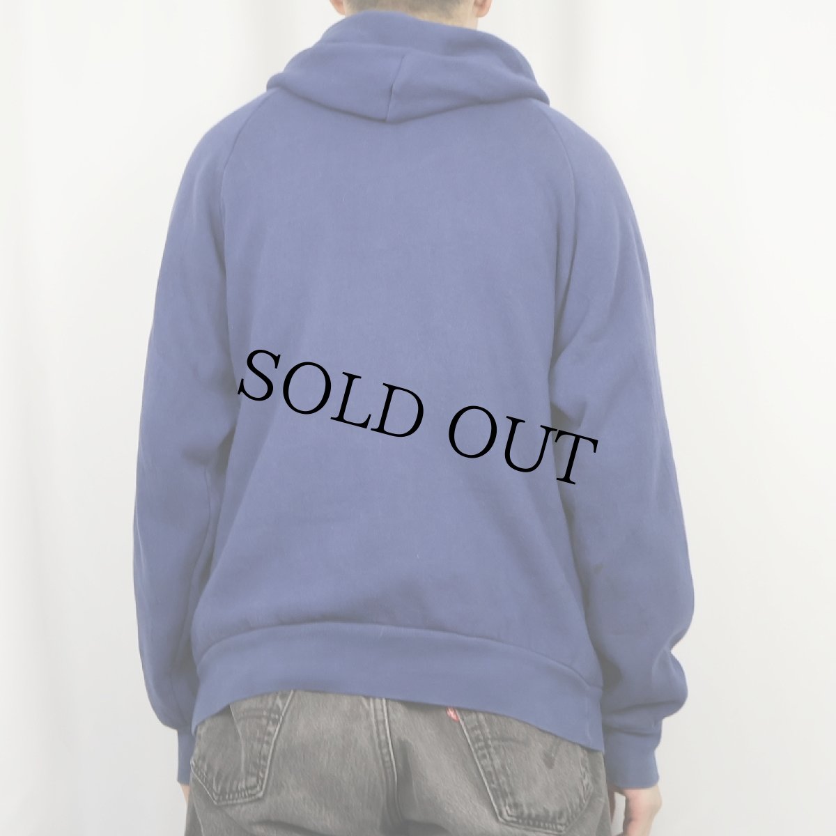 画像3: 70〜80's halen 裏サーマル ラグランスウェットジップパーカー NAVY XL (3)