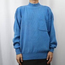 画像2: 90's GAP モックネック コットンニットセーター L (2)