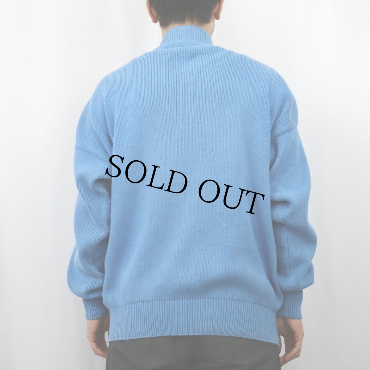 画像3: 90's GAP モックネック コットンニットセーター L (3)