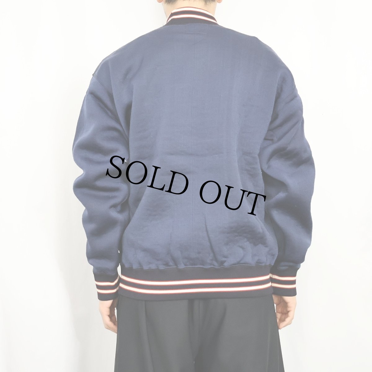 画像3: 60's Champion PRODUCTSタグ "WORTHINGTON" プリントナイロンスウェット NAVY L (3)