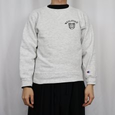 画像3: 80's Champion USA製 "WESLEYAN" 前V プリントスウェット M (3)