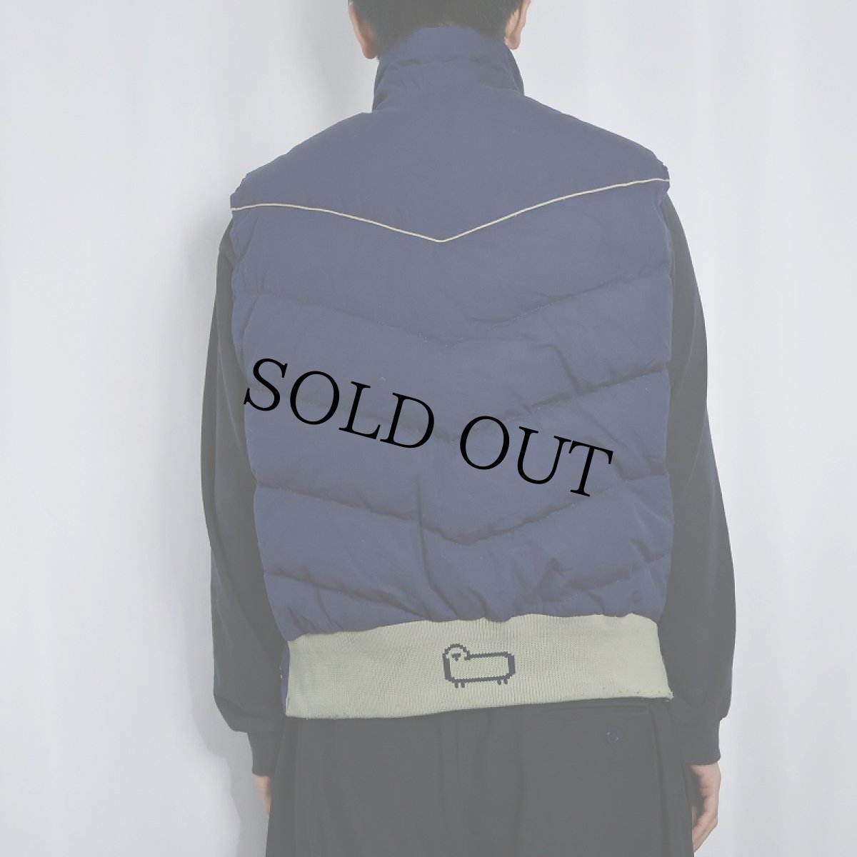 画像3: 80's Woolrich ウエスタンデザイン ダウンベスト NAVY L (3)