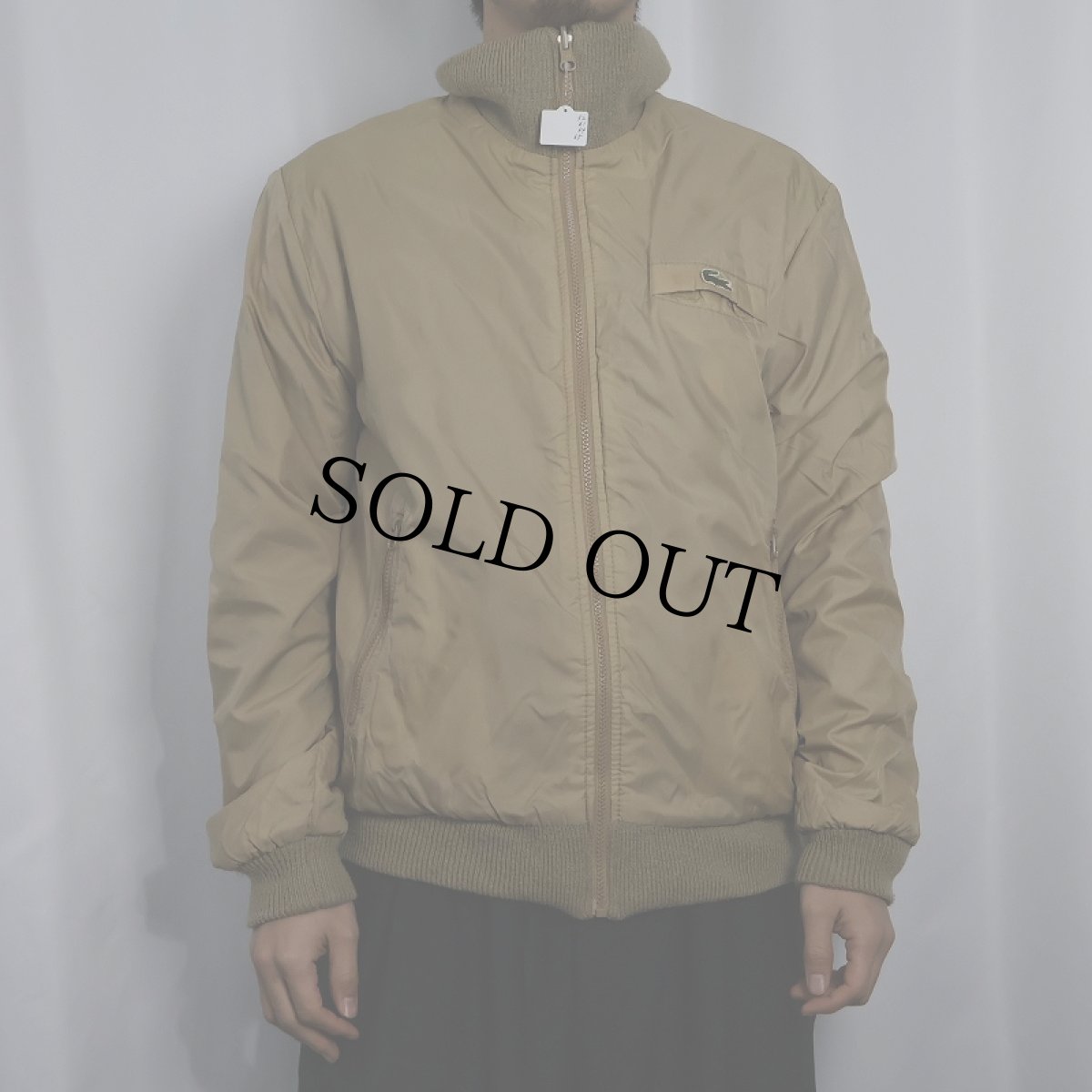 画像3: 70〜80's LACOSTE リバーシブル ニット×ナイロン ジャケット M (3)