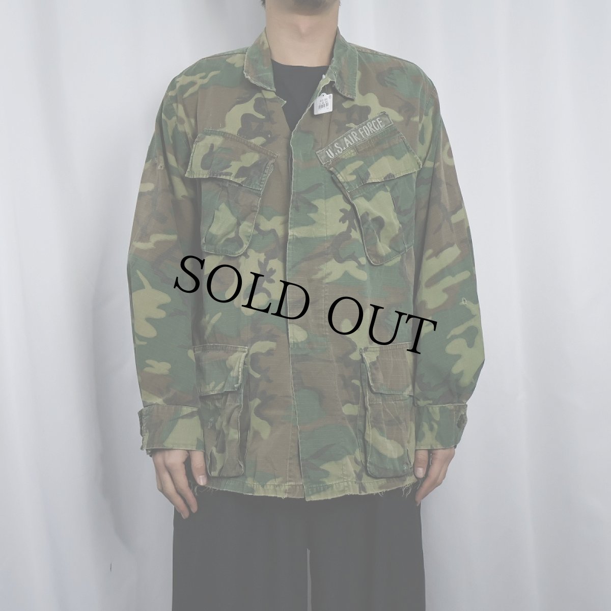 画像2: 60〜70's U.S.MILITARY ERDL迷彩 グリーンリーフ ジャングルファティーグジャケット 5th MEDIUM-SHORT (2)