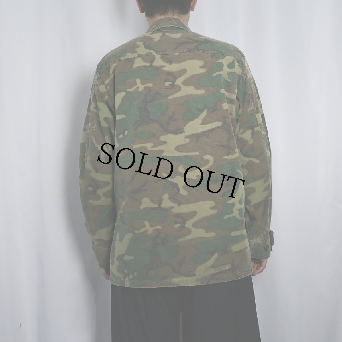 画像3: 60〜70's U.S.MILITARY ERDL迷彩 グリーンリーフ ジャングルファティーグジャケット 5th MEDIUM-SHORT (3)