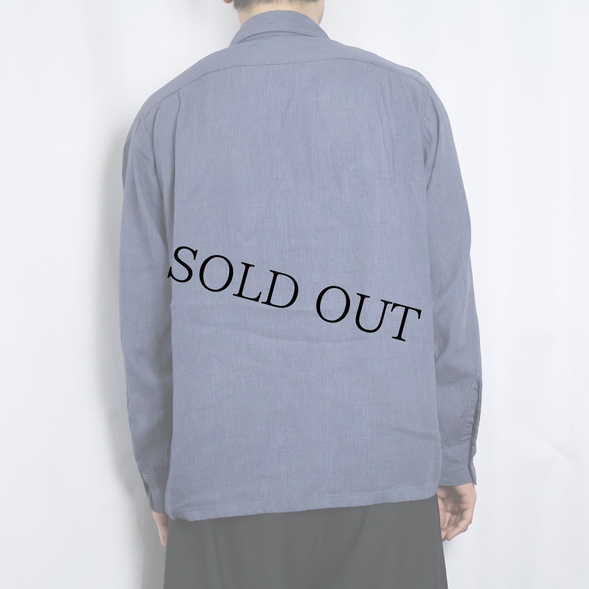 画像3: 50〜60's John Helmer ウール×レーヨン オープンカラーシャツ L (3)