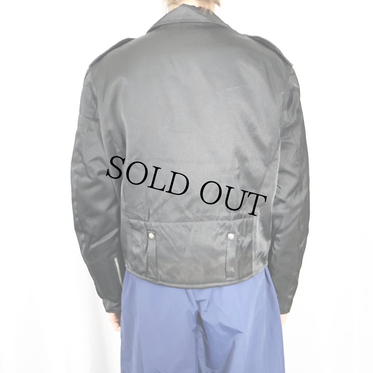 画像3: 60〜70's  AMF Harley-Davidson ナイロン ダブルライダースジャケット BLACK SIZE42 (3)