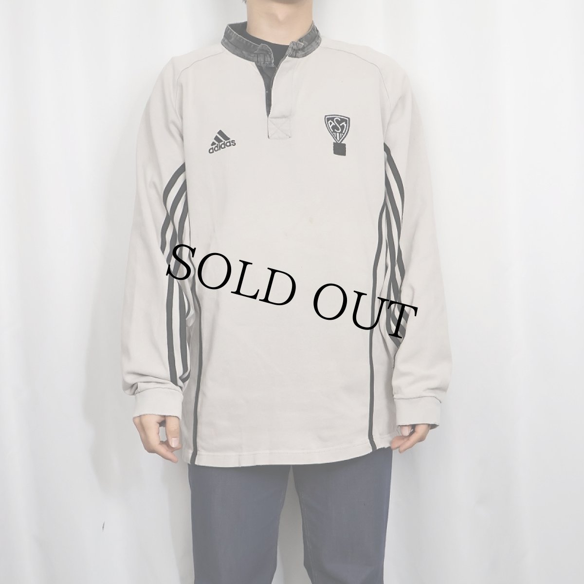 画像2: adidas "ASM" ロゴ刺繍 ラガーシャツ (2)