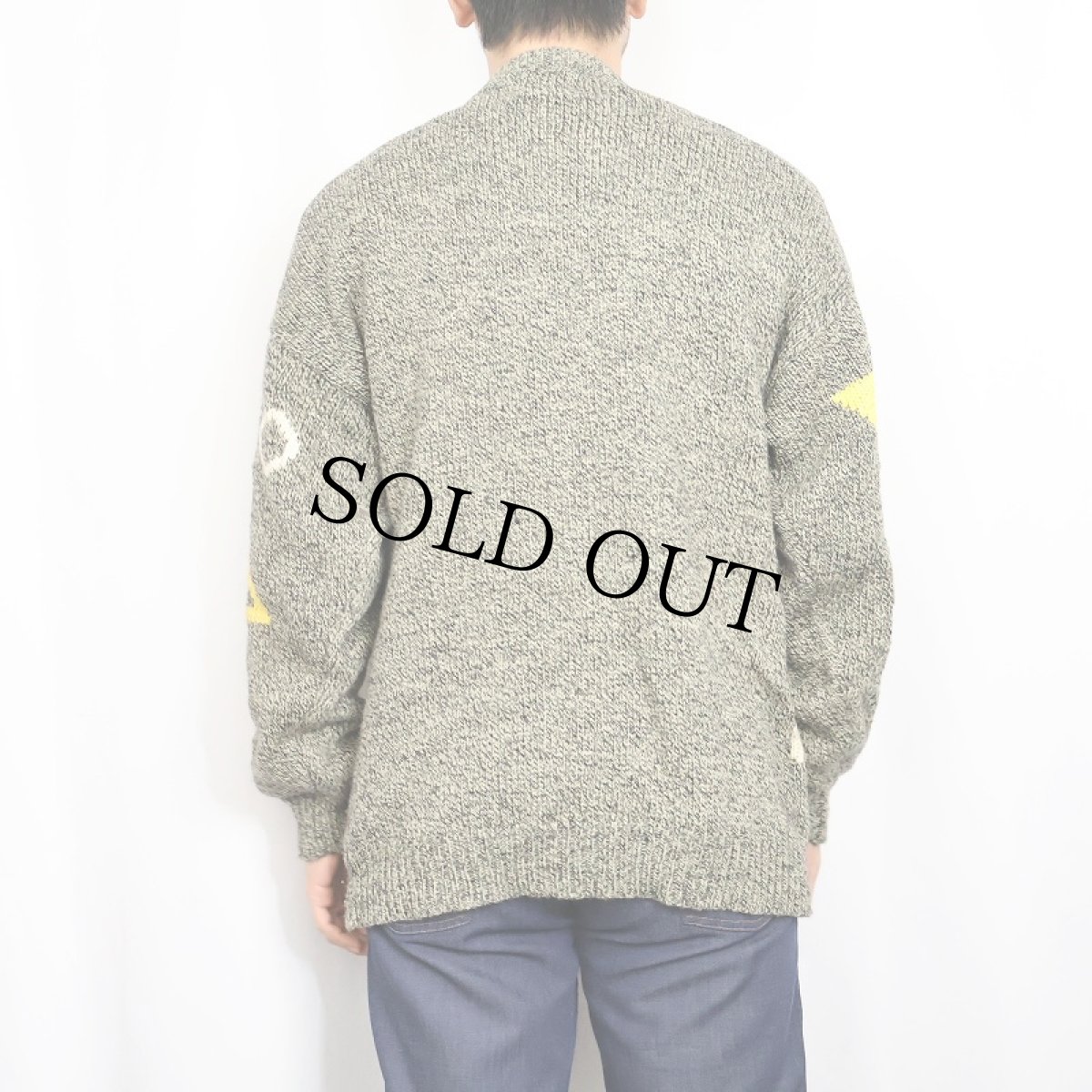 画像3: 80's Bonnie Lee チェッカー柄 アクリル×ウール ニットセーター SIZE42 (3)