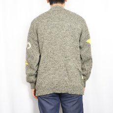 画像3: 80's Bonnie Lee チェッカー柄 アクリル×ウール ニットセーター SIZE42 (3)