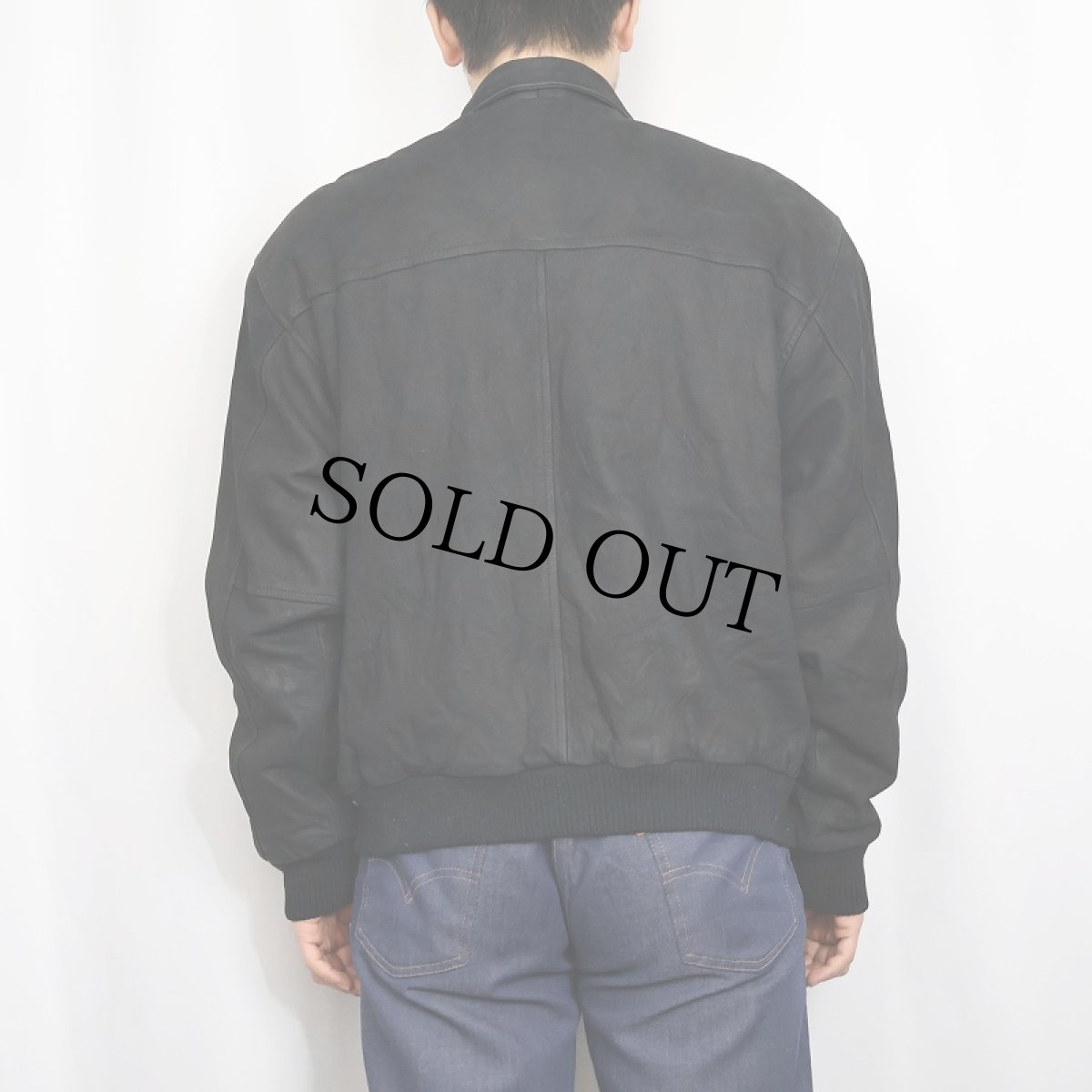 画像3: 80's〜 PARIS SPORT CLUB "A-2 TYPE" スエードレザーフライトジャケット BLACK M (3)