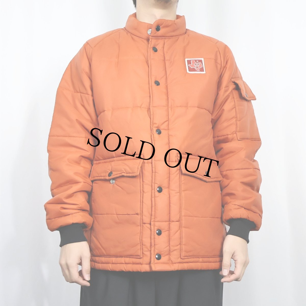 画像2: 70's Swingster ワッペン付き 中綿入り キルティングジャケット M (2)