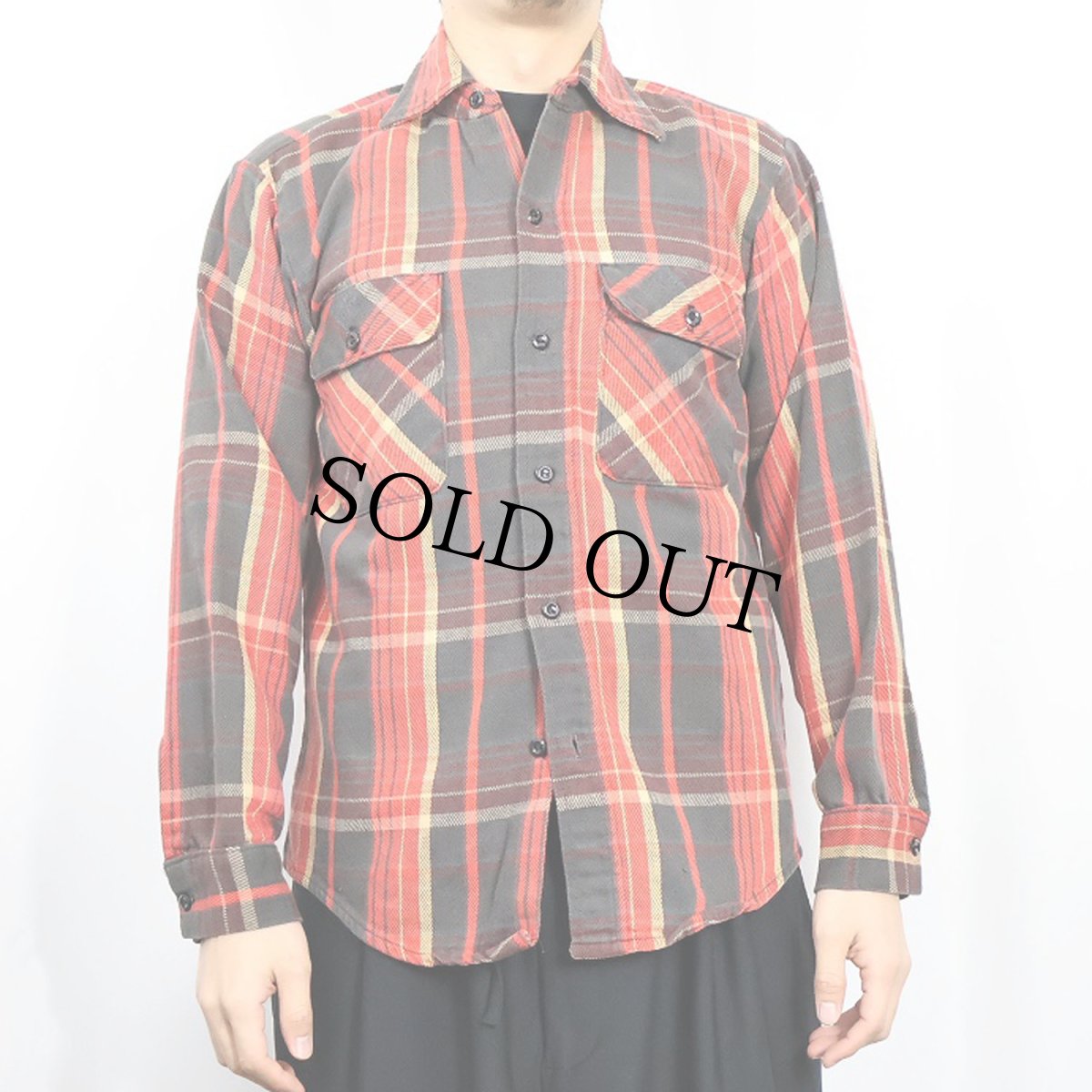 画像2: 70〜80's CLYDESDALE チェック柄 ヘビーネルシャツ (2)