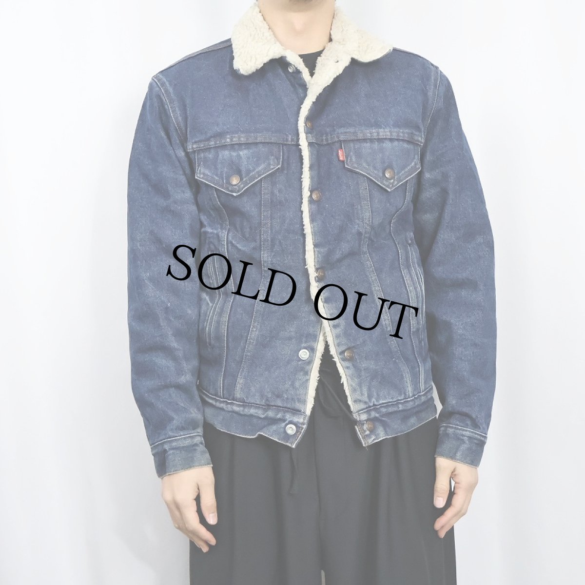 画像2: 80's Levi's USA製 デニムボアジャケット SIZE36L (2)