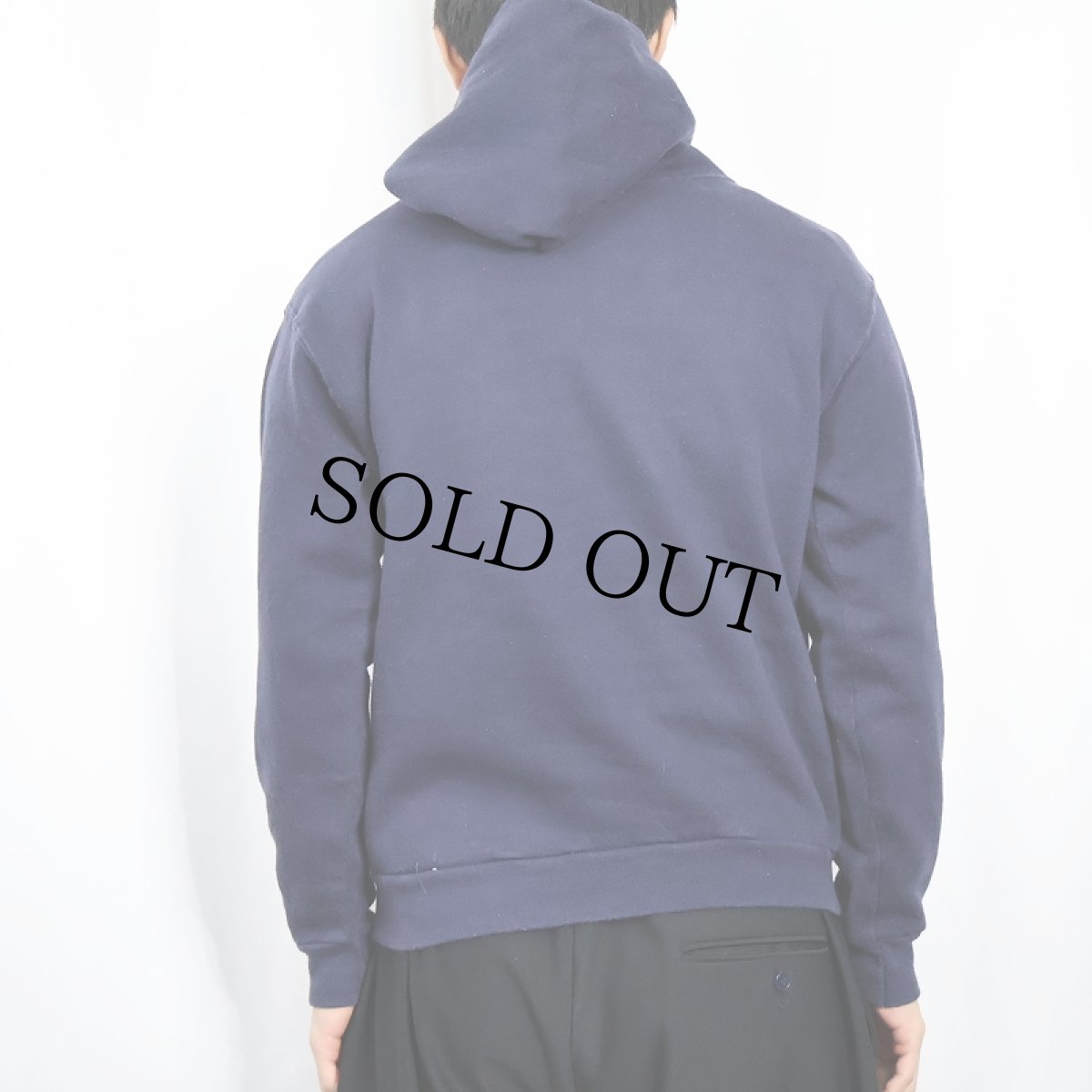 画像3: 80's RUSSELL ATHLETIC 無地スウェットフーディ NAVY M (3)