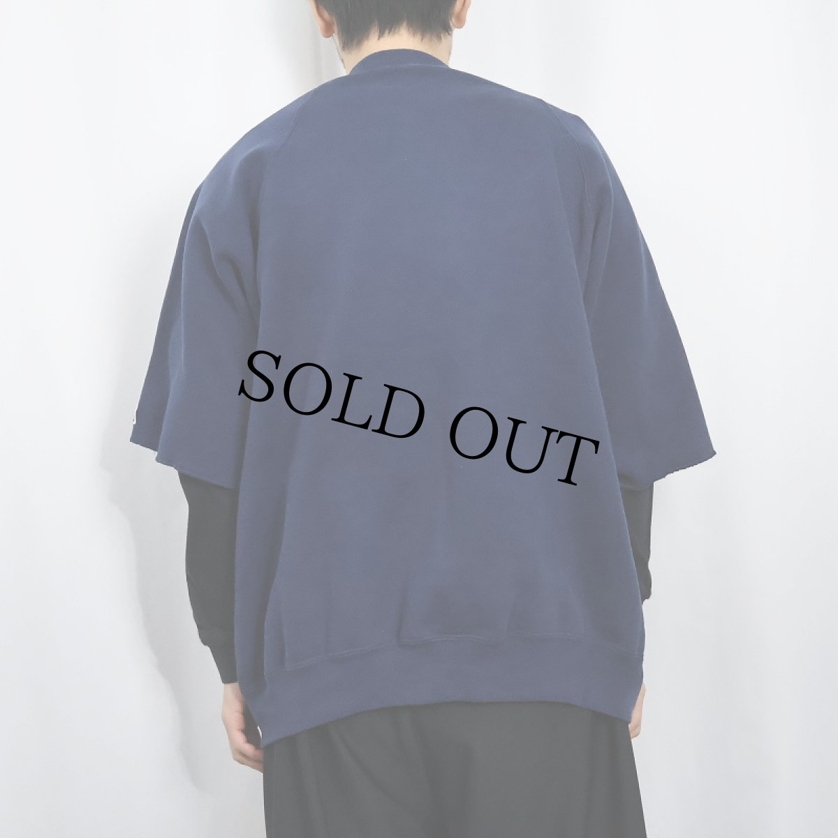 画像3: RUSSELL ATHLETIC 前V 無地 半袖スウェット NAVY (3)