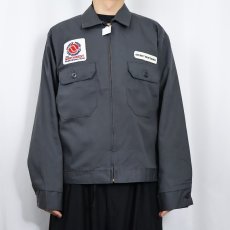 画像2: 60〜70's WORK WEAR USA製 ロゴワッペン付き ワークジャケット M (2)