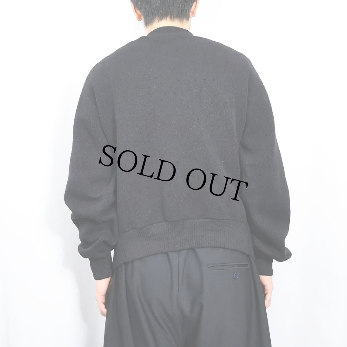 画像3: 60〜70's BURKHARDT'S ウールニットカーディガン BLACK (3)