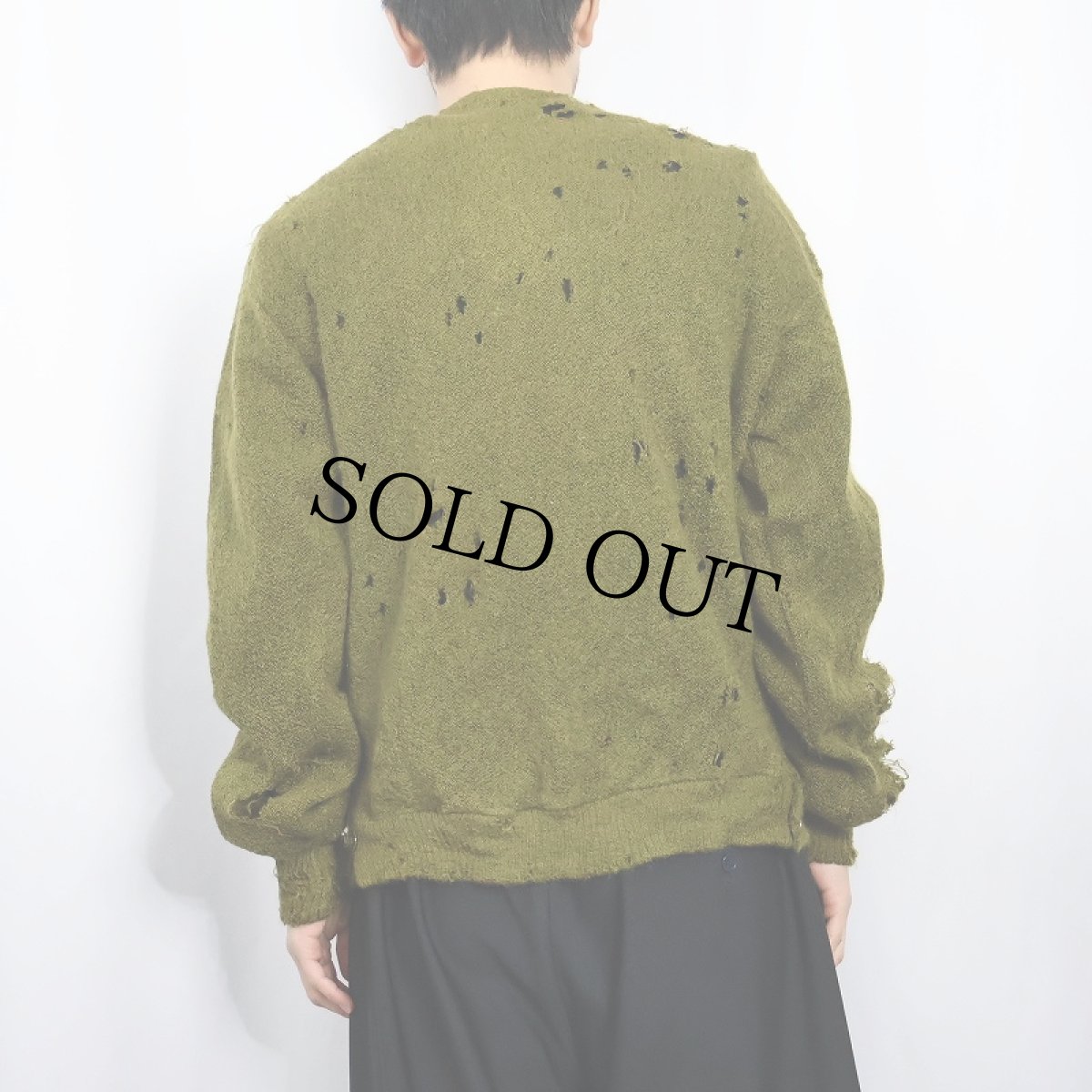 画像3: 50〜60's モヘアニットカーディガン XL (3)