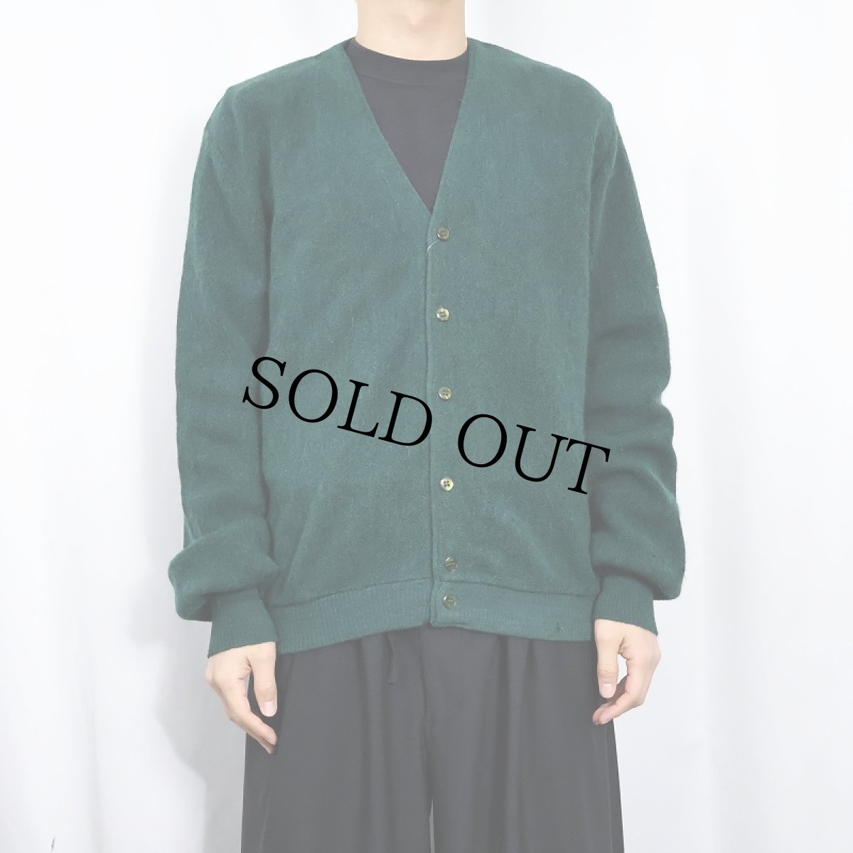 画像2: 【SALE】 60〜70's Sears KINGS ROAD アルパカニットカーディガン M (2)