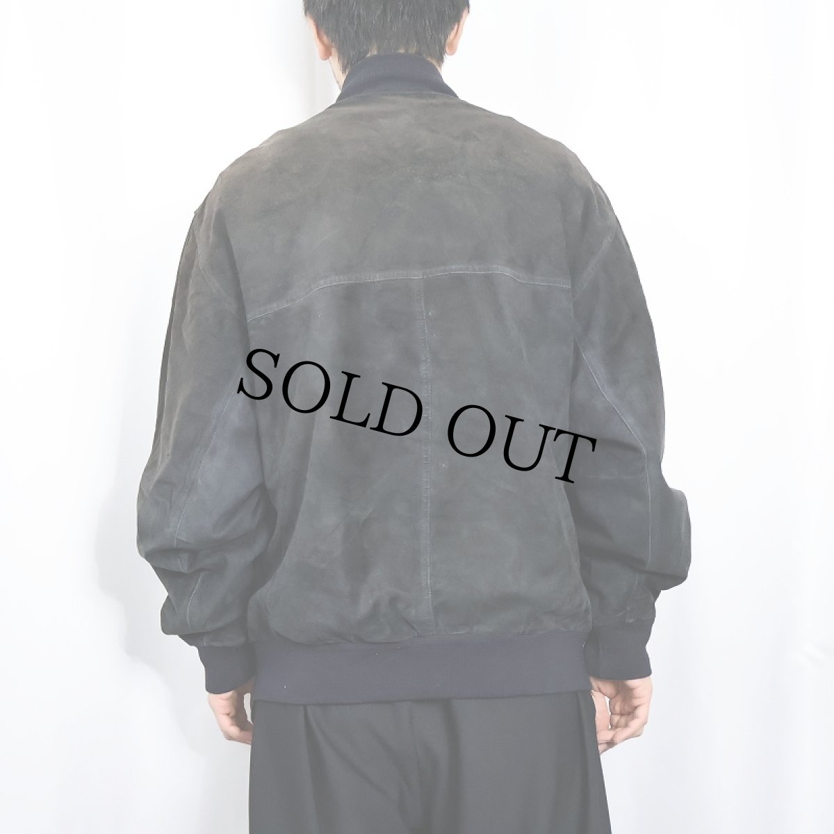 画像3: 90's〜 EURO SKINNI ITALY製 スエードレザージャケット BLACK SIZE56 (3)