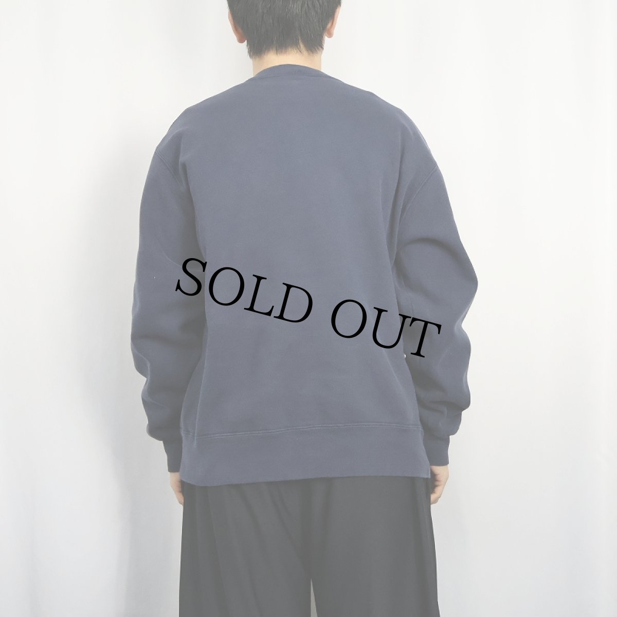 画像3: 80〜90's Champion USA製 青刺繍タグ 後期 前Vスウェット NAVY (3)