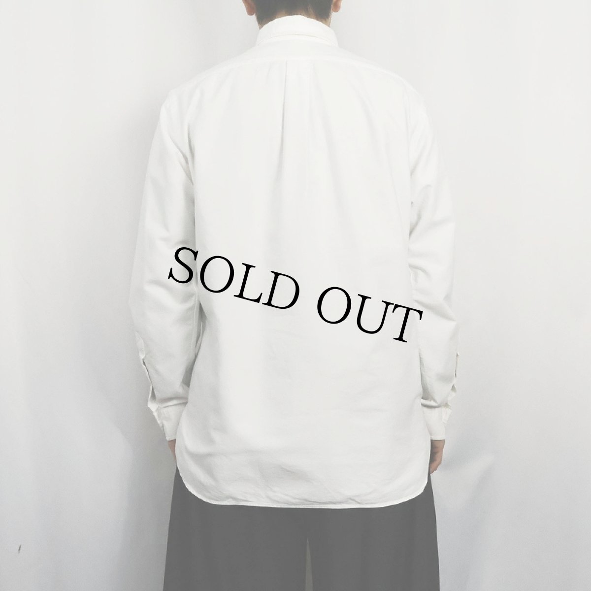 画像3: Ralph Lauren "CLASSIC FIT" ロゴ刺繍 コットンボタンダウンシャツ M (3)