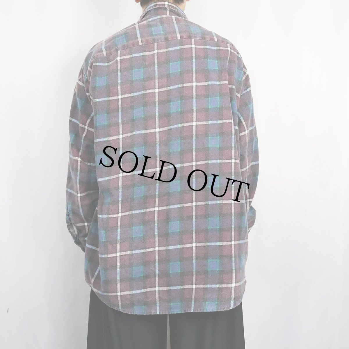 画像3: S.Wm. Casuals チェック柄 プリントネルシャツ XL (3)