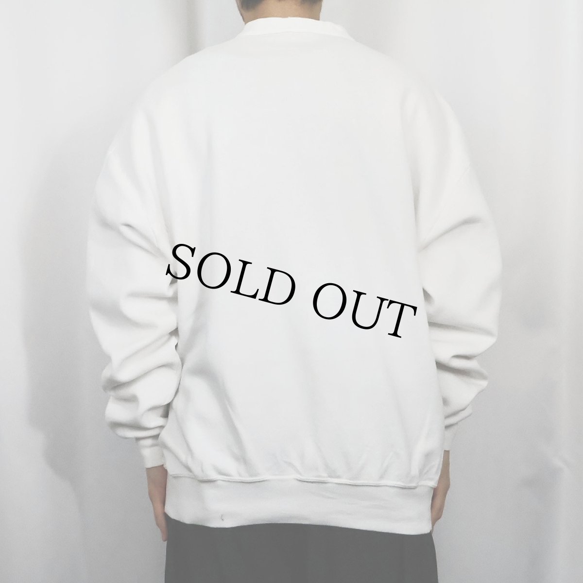 画像3: 90's JERSEES USA製 無地スウェットカーディガン ONE SIZE (3)