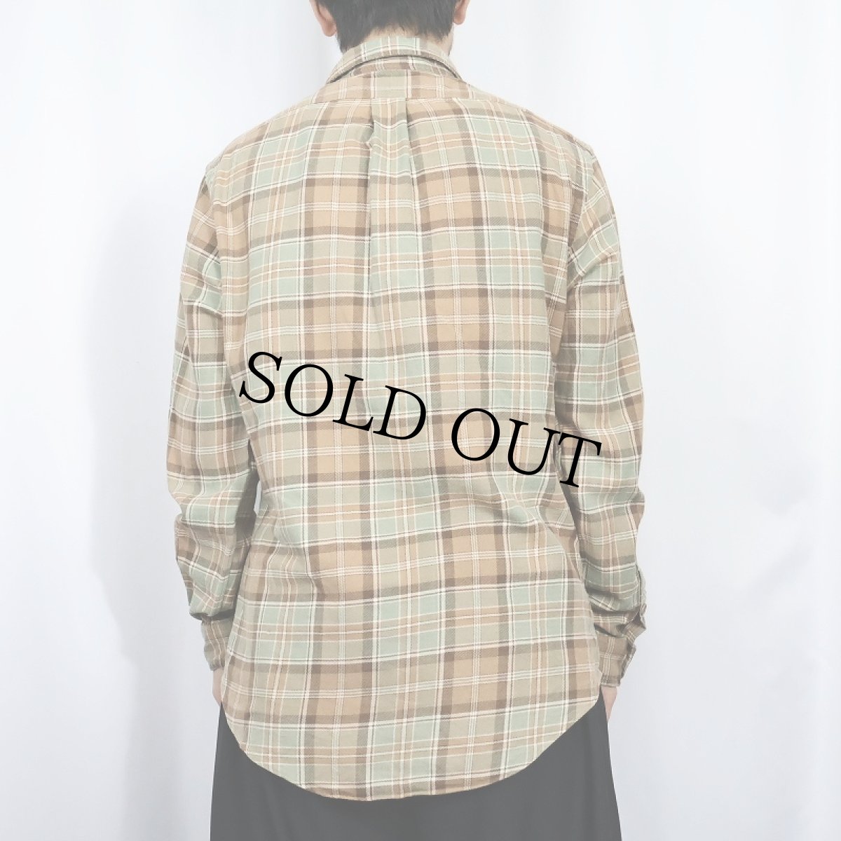 画像3: POLO Ralph Lauren チェック柄 ライトネルシャツ M (3)