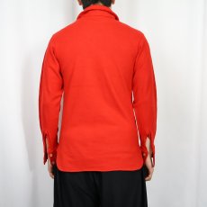 画像3: 60's THE SPINNAKER SHIRT "SJIYC" ワッペン付き ハーフジップシャツ M (3)