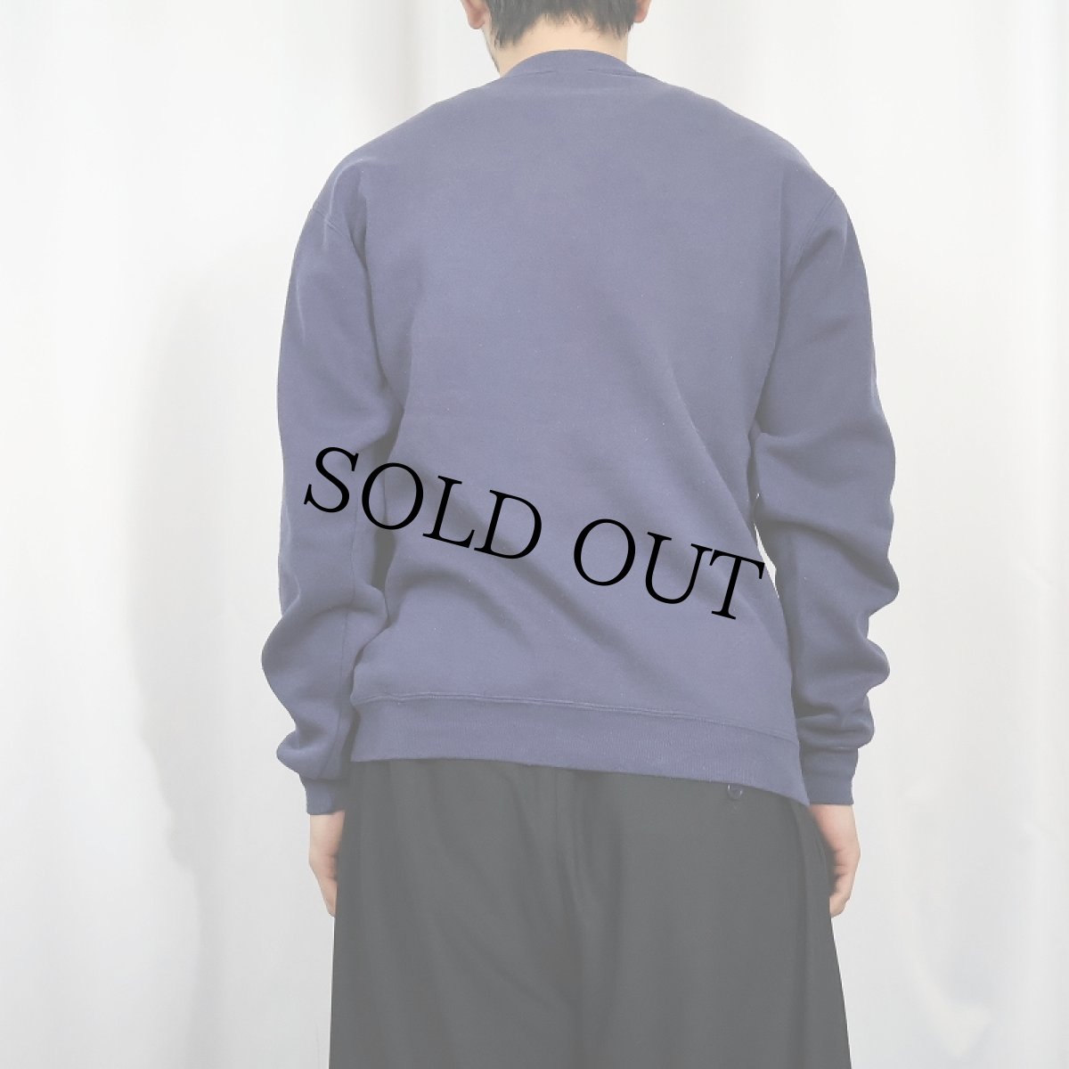 画像3: 80's RUSSELL ATHLETIC USA製 前V スウェット NAVY M (3)